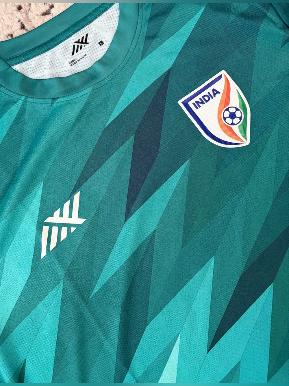 Six5Six Authentic 2022/23 India National Team Soccer Training Jersey Men’s Sz: L - Picture 2 of 5